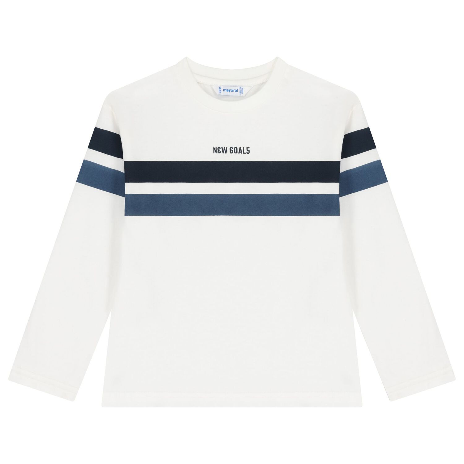 طقم بدله رياضيه للاولاد باللون الازرق والابيض ( 3 قطع ), 1, hi-res