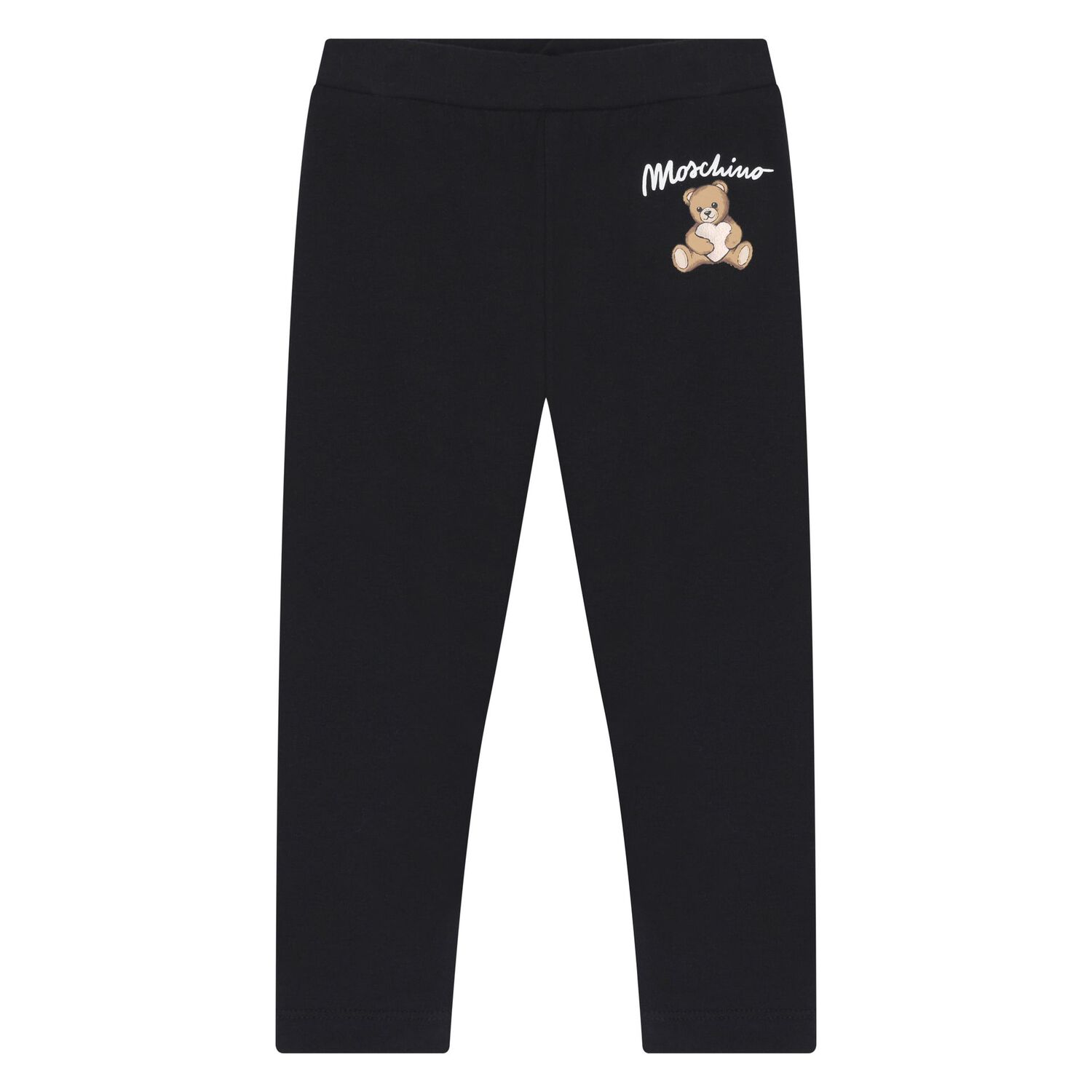 Younger Girls Ivory & Black Teddy Bear Leggings Set , 1, hi-res image number null