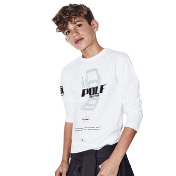Boys Ivory Long Sleeve Top
