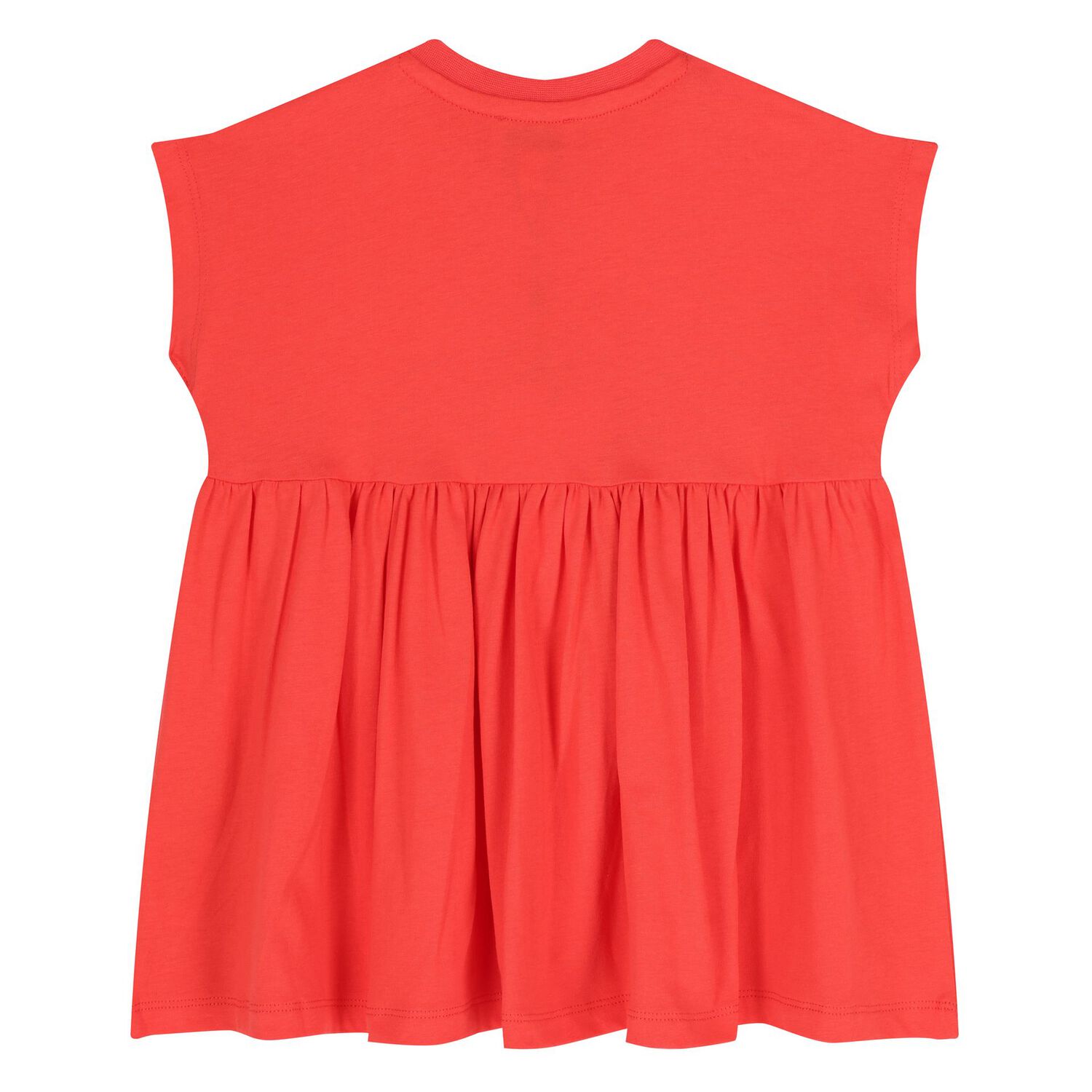 Younger Girls Red Boke Flower Dress, 1, hi-res