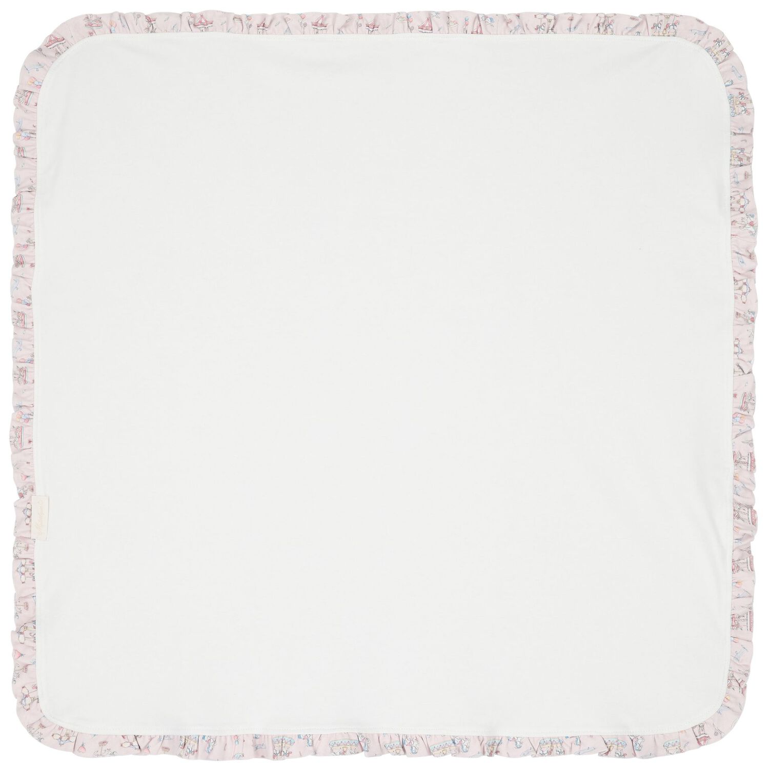 بطانية بالشعار باللون  الوردي و الأبيض, 1, hi-res