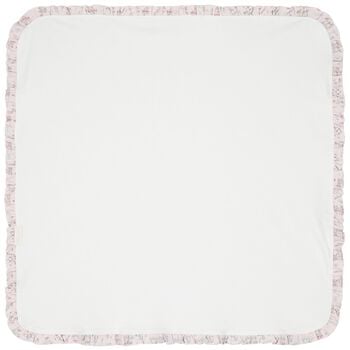 Baby Girls Pink Carousel Ruffled Blanket
