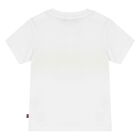 Younger Boys White & Yellow Logo T-Shirt, 1, hi-res