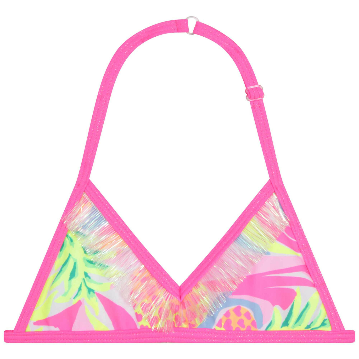 Girls Pink Pineapple Bikini, 1, hi-res