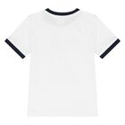 Younger Boys White Logo T-Shirt, 1, hi-res