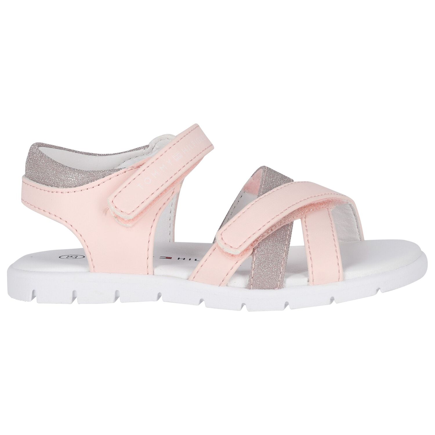 Girls Pink Logo Sandals, 1, hi-res image number null