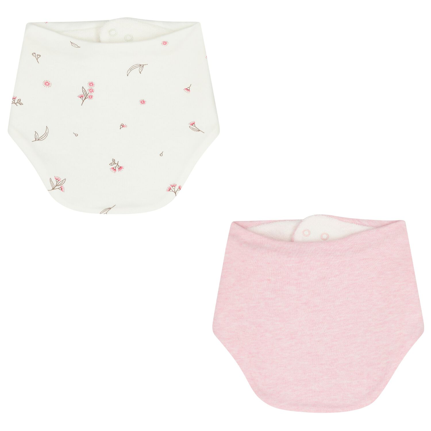 Baby Girls White & Pink Bibs ( 2 Pack ), 2, hi-res image number null