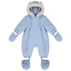 Baby Boys Logo Teddy Bear Snowsuit, 3, hi-res