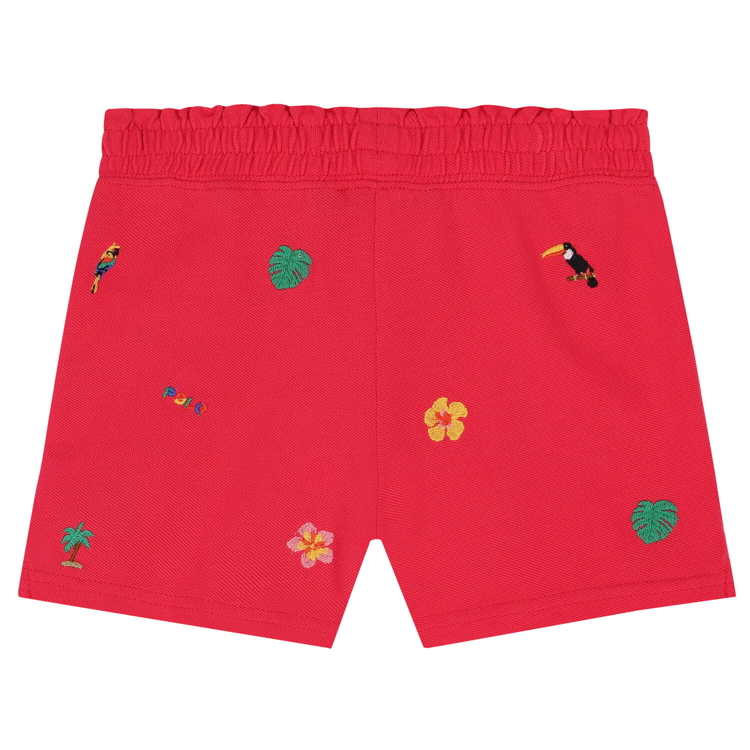 Girls Pink Embroidered Shorts, 1, hi-res