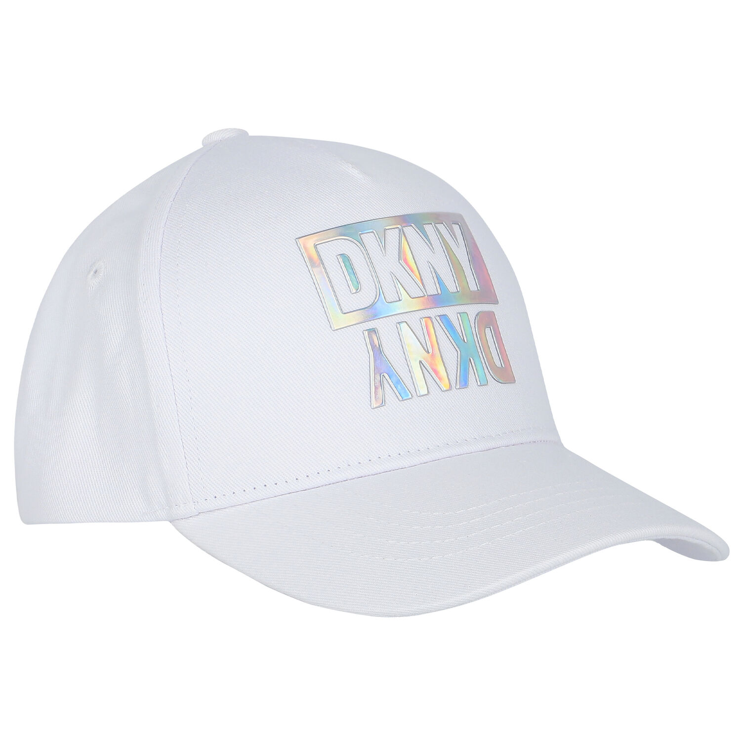 White Iridescent Logo Cap, 2, hi-res