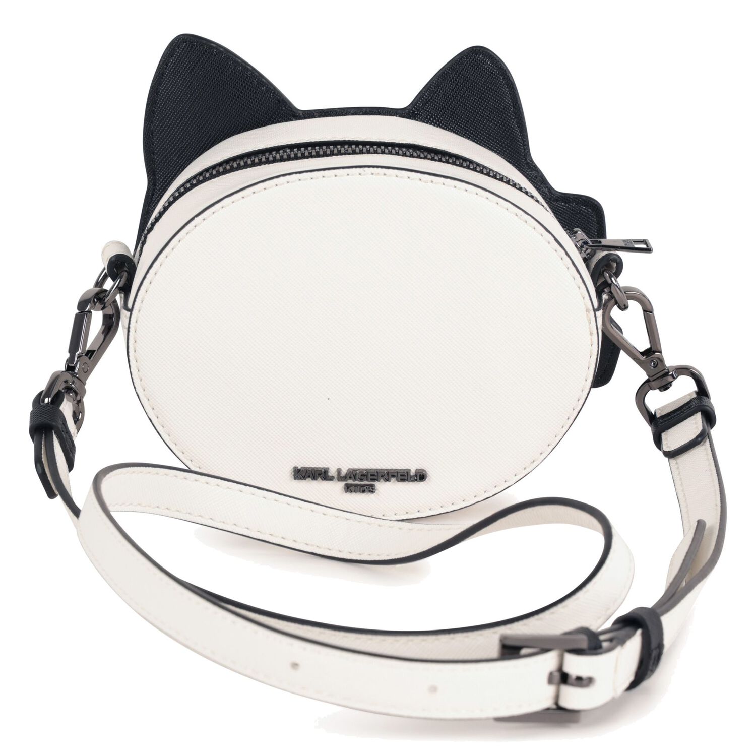 Girls White Embellished Choupette Handbag, 1, hi-res
