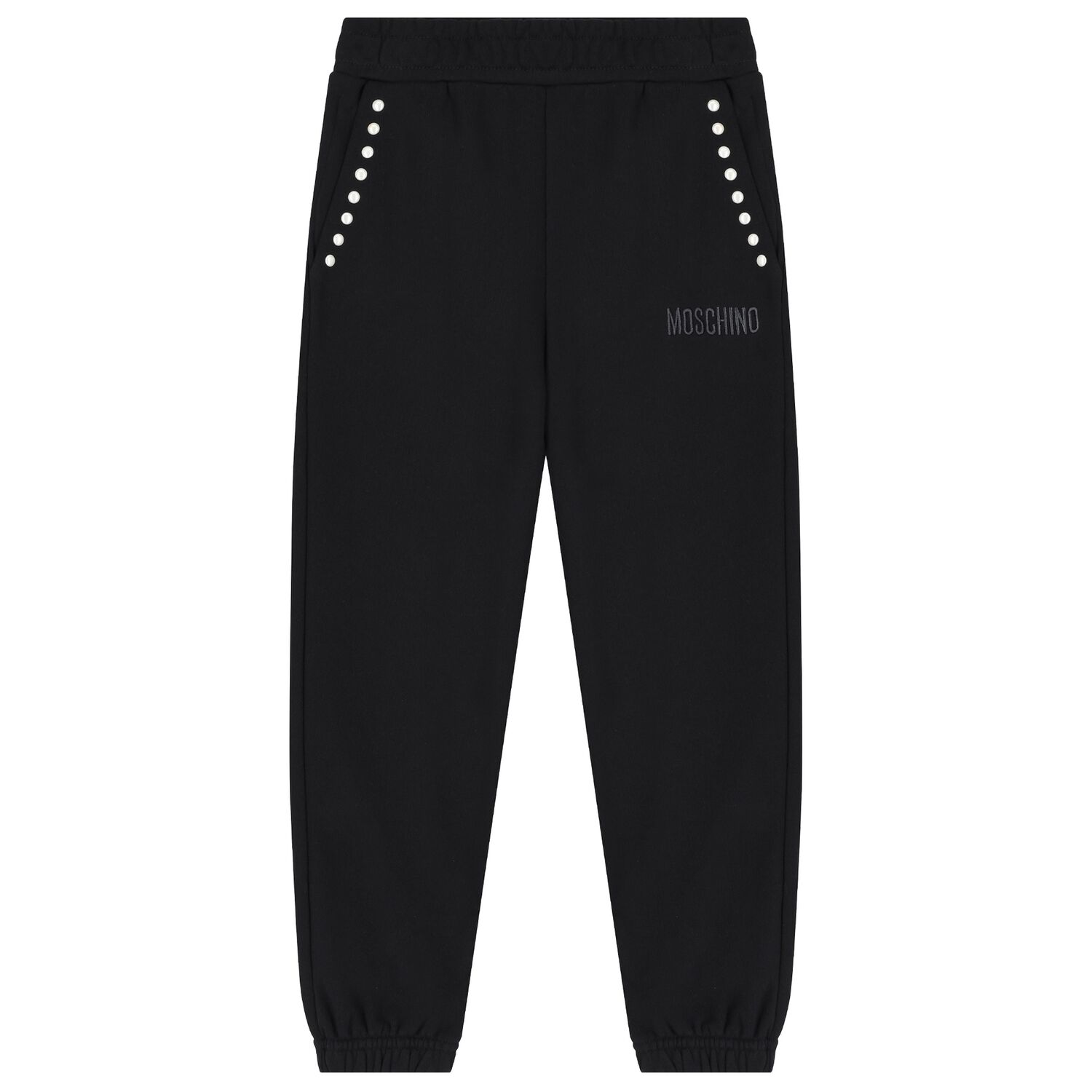 Girls Black Logo Joggers, 1, hi-res