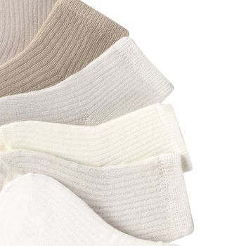 Beige & Ivory Socks (6 Pack)
