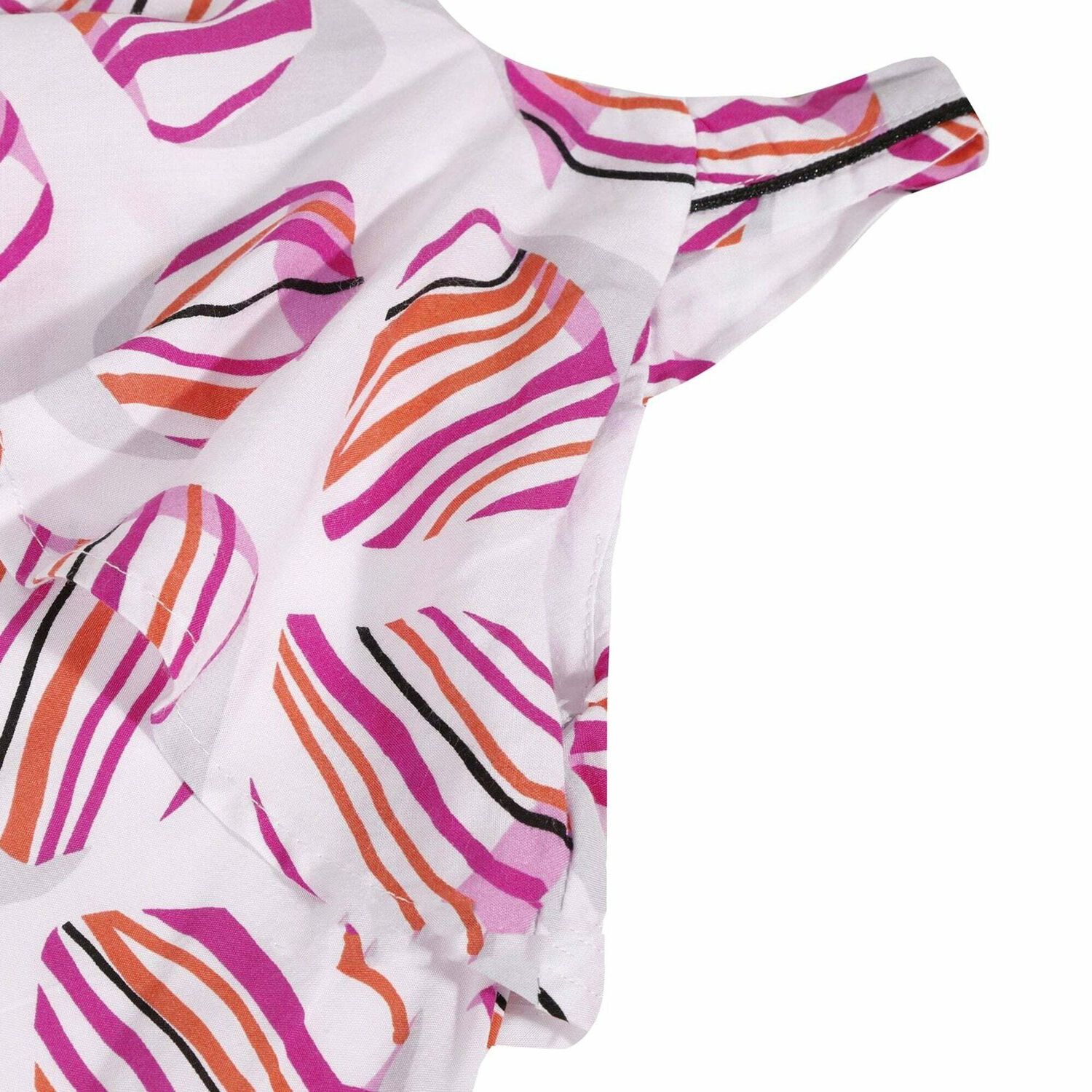 Girls White & Pink Frilled Top, 1, hi-res image number null