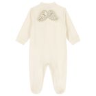 Ivory Wings Velour Babygrow, 1, hi-res