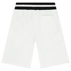 Boys White & Black Shorts, 1, hi-res
