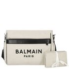 Ivory & Black Logo Baby Changing Bag, 1, hi-res