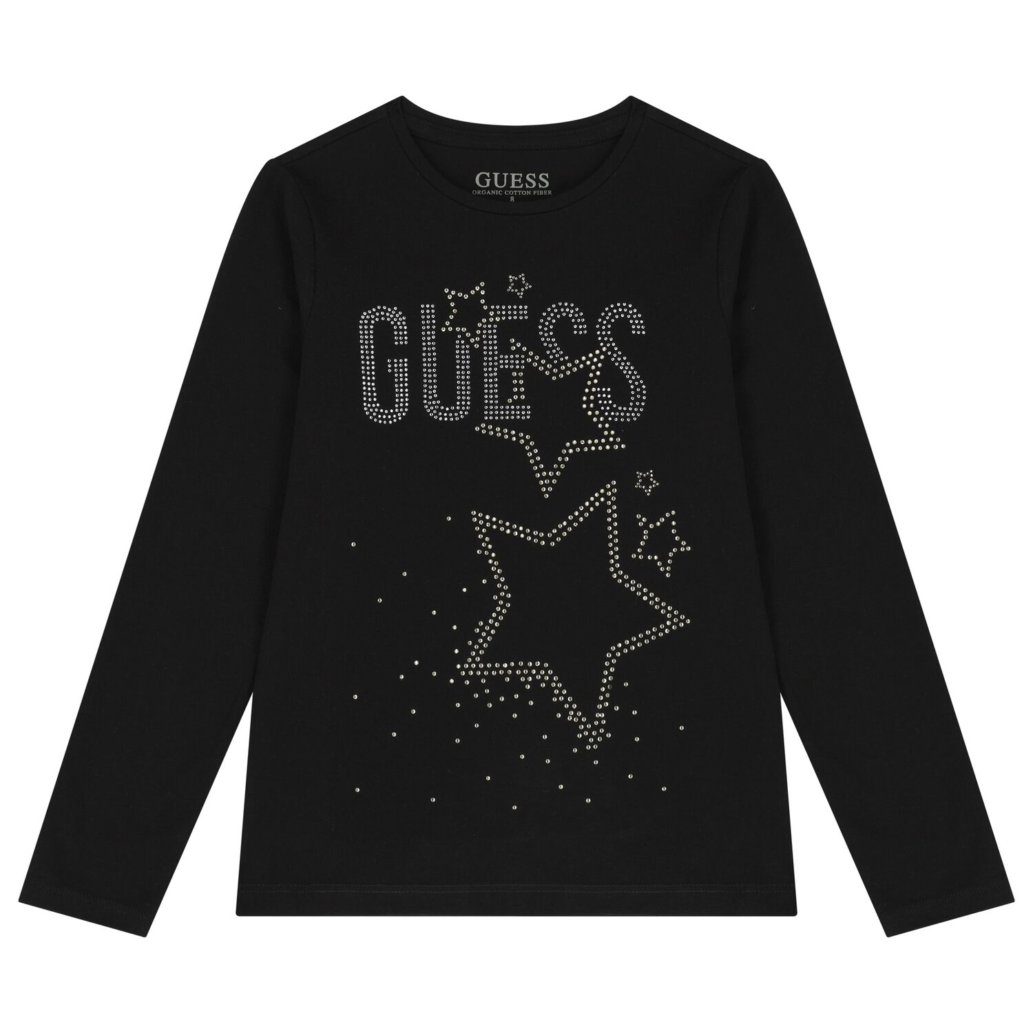 Girls Black Logo Long Sleeve Top, 1, hi-res image number null