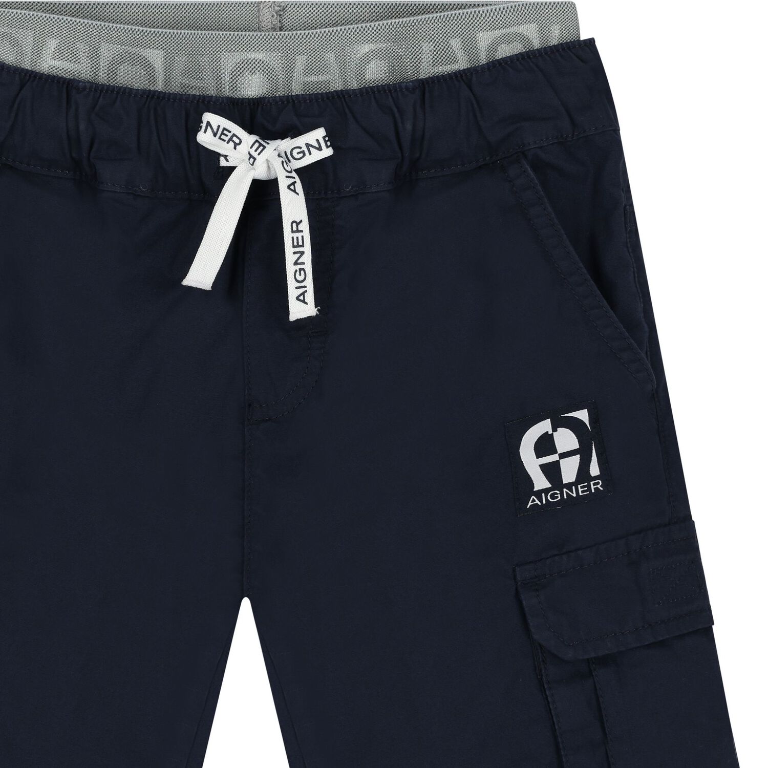 Boys Navy Blue Logo Shorts, 2, hi-res image number null