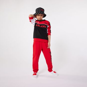 Boys White & Red Logo Sliders