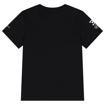 Boys Black & Blue Logo T-Shirt