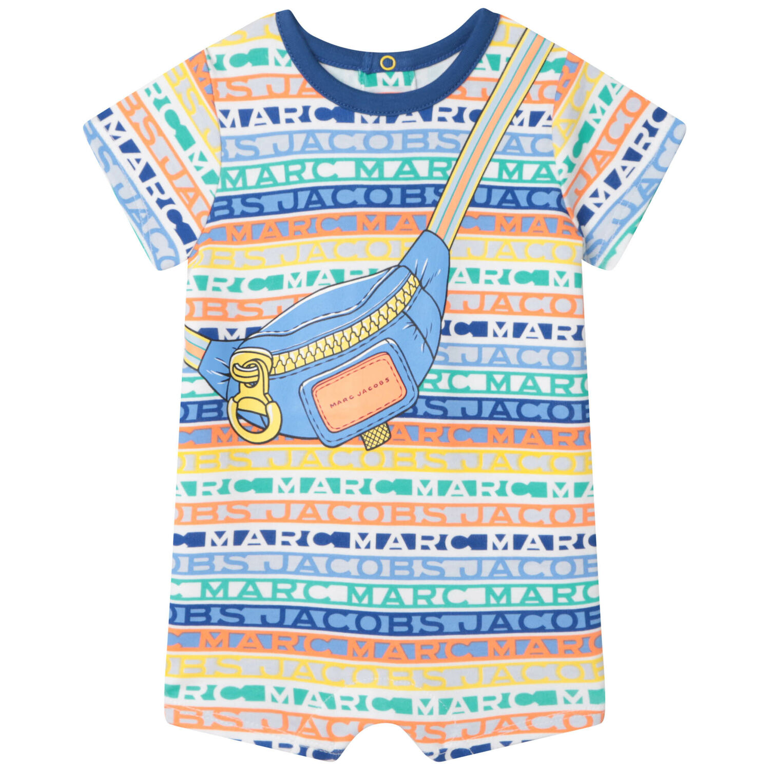 Baby Boys Multi-Colored Crossbody Bag Romper, 1, hi-res