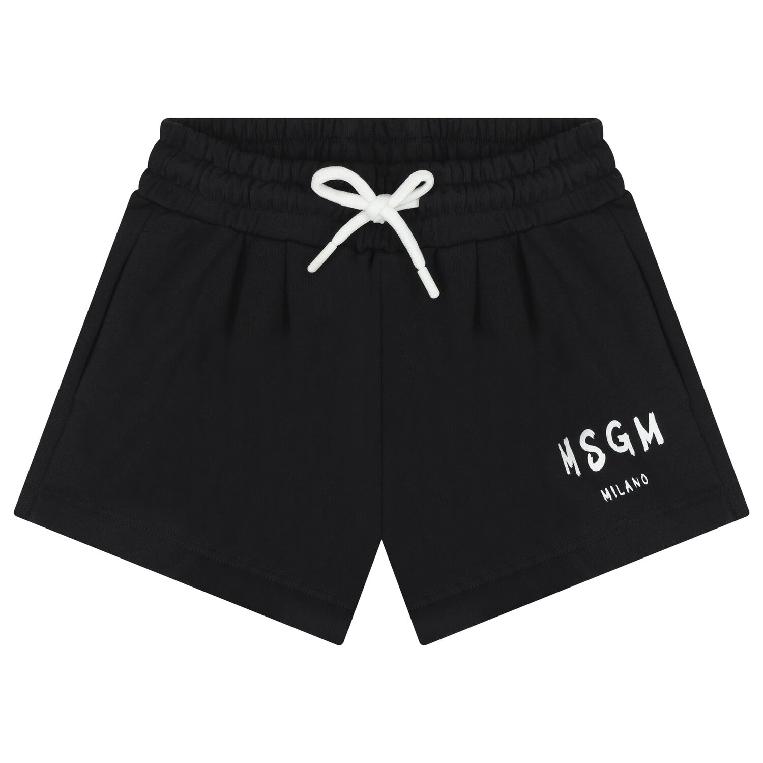 Girls Black Logo Shorts, 2, hi-res