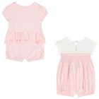 Baby Girls Pink Rompers ( 2-Pack ), 1, hi-res