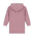 Girls Pink Logo Hooded Dress, 1, hi-res