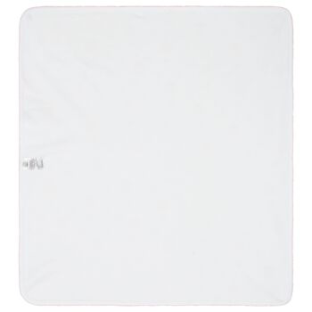 بطانية اطفال كاروسيل باللونين الابيض و الوردي للبنات 