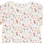 بيجامة بشعار احتفالي باللون الأبيض , 1, hi-res