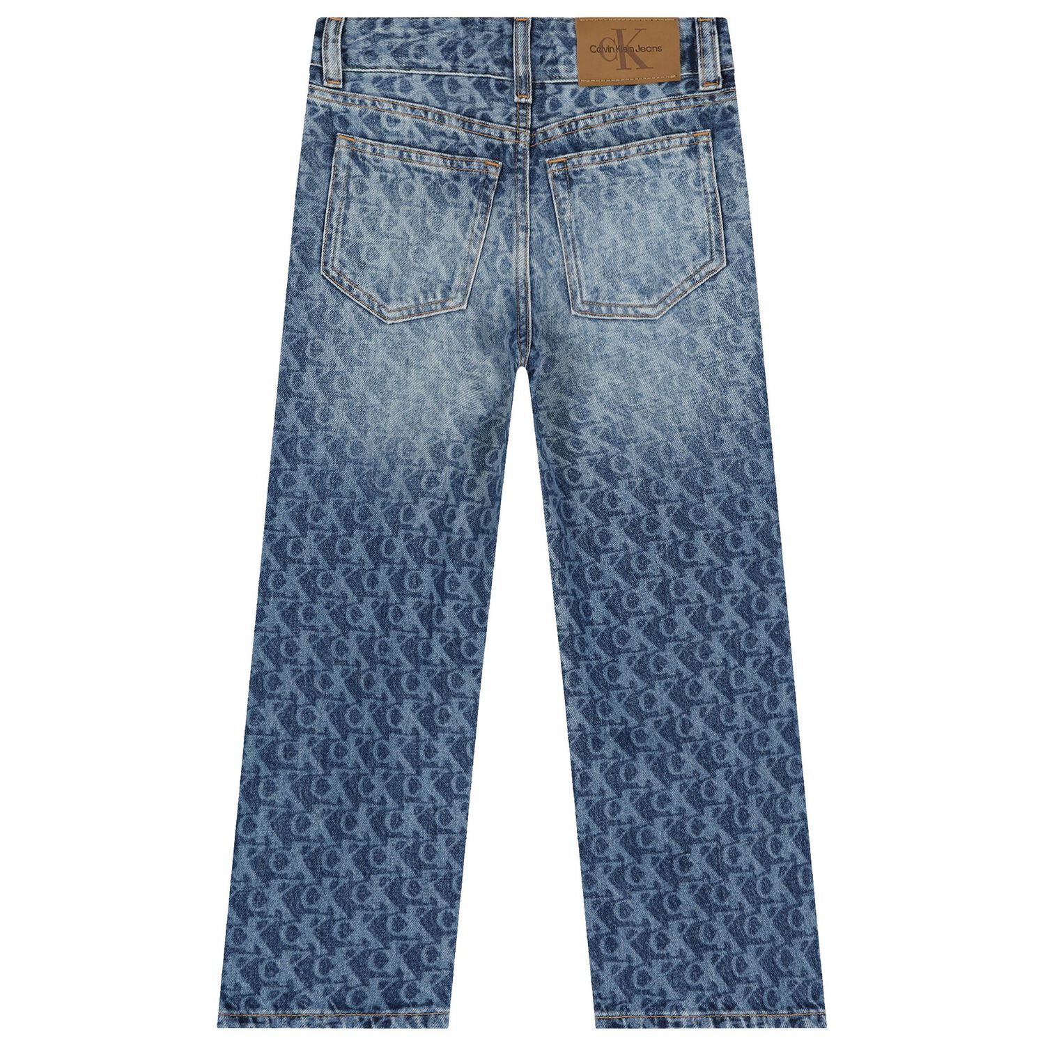 Boys Blue Logo Denim Jeans, 1, hi-res