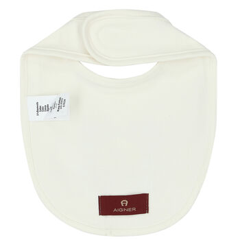 Baby Girls Ivory Logo Bib