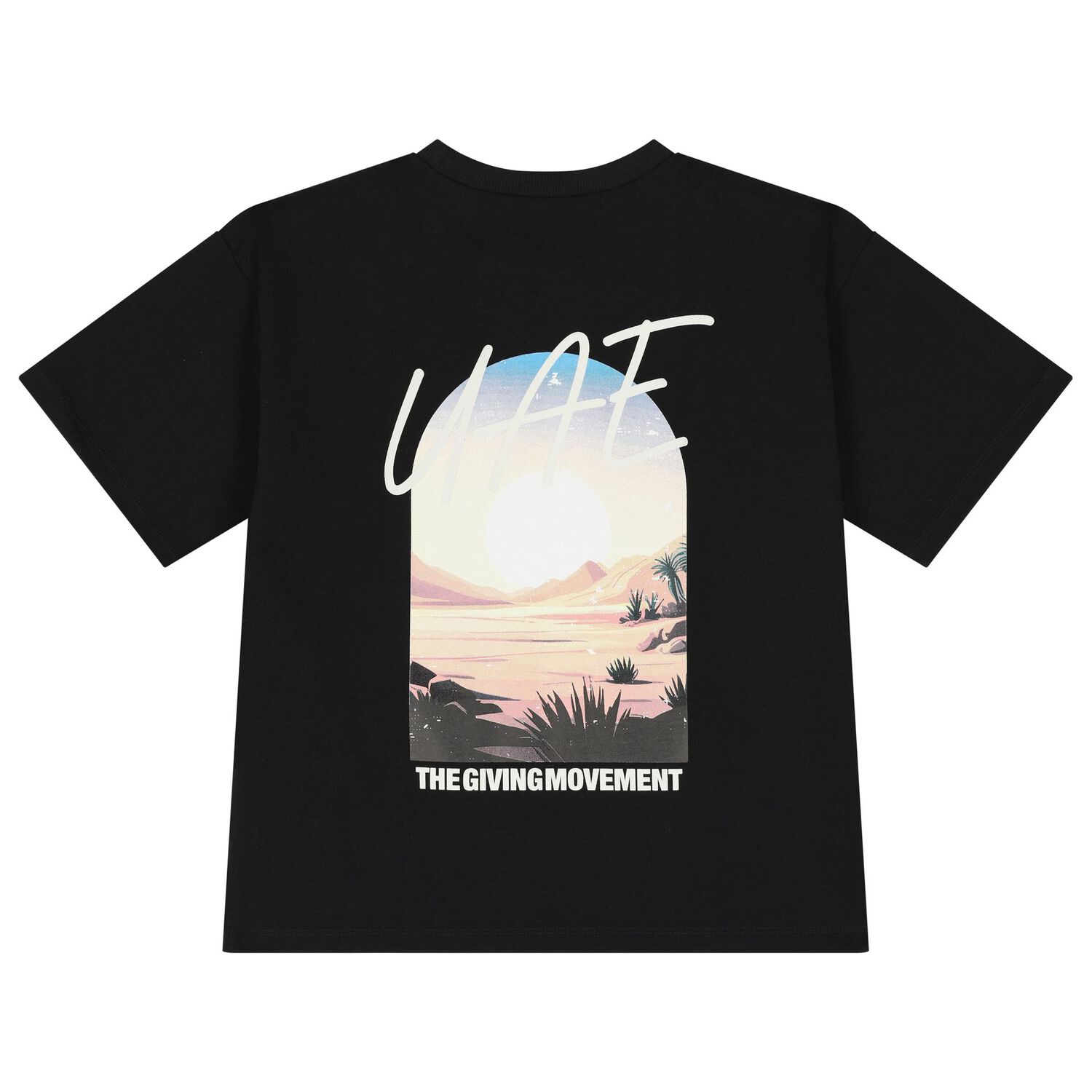 Black Oversized UAE Graphic T-Shirt, 2, hi-res image number null
