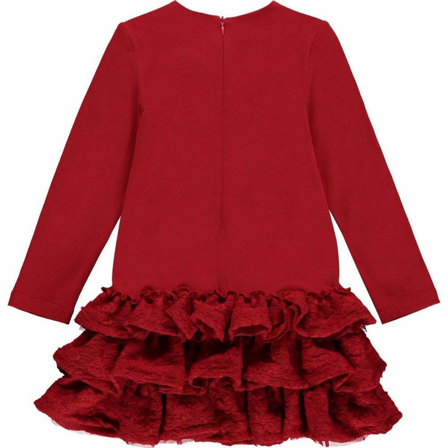 Girls Red Rose Dress, 1, hi-res