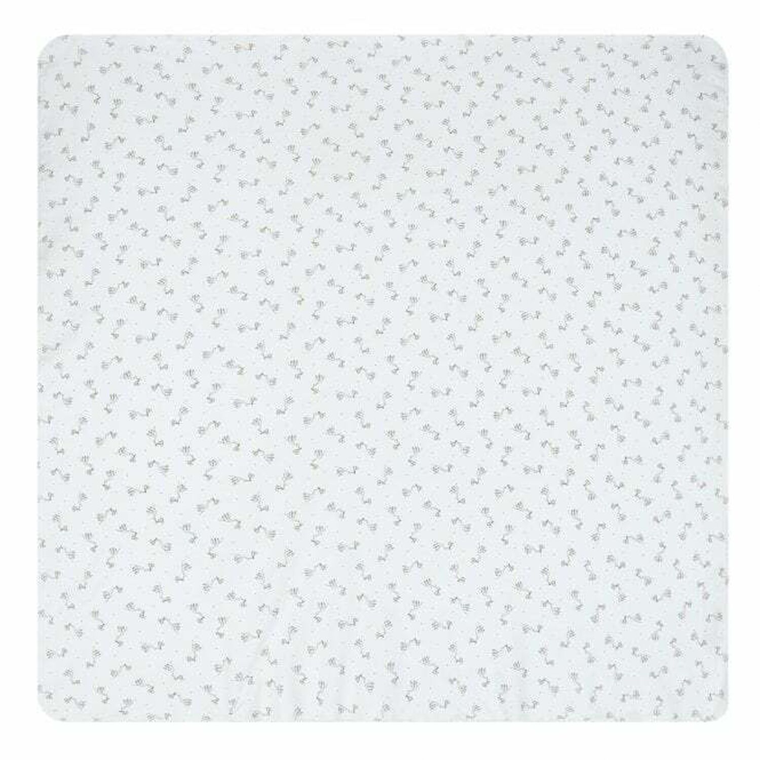 بطانية قطن باللون الابيض والرمادى, 2, hi-res