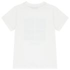 Boys White Logo T-Shirt, 1, hi-res