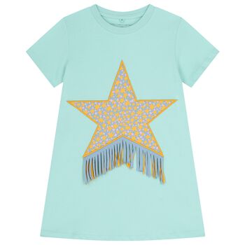 Girls Aqua Star Dress