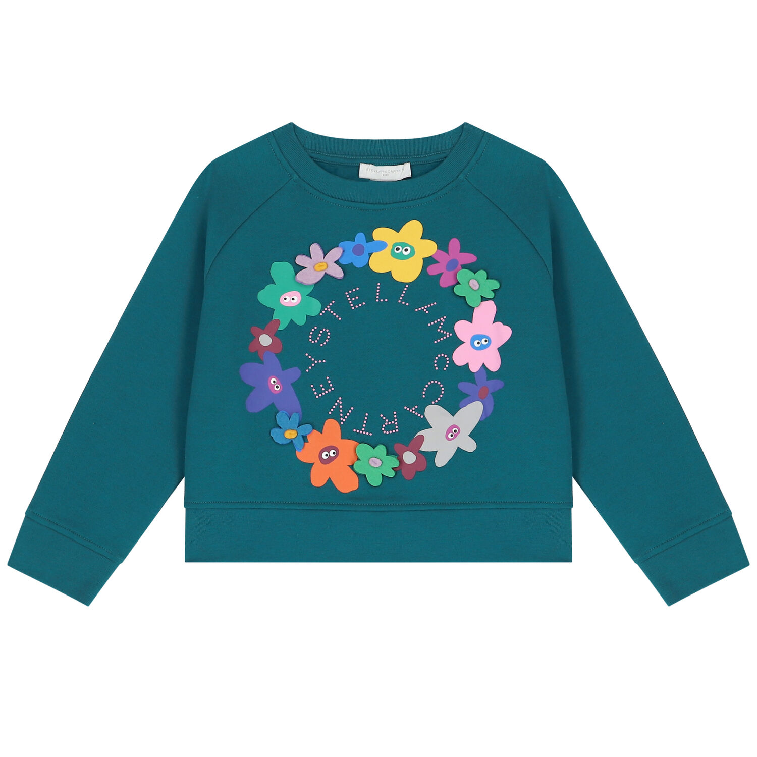 بدلة رياضية بنات بالشعار باللون الأخضر, 1, hi-res