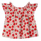 تيشيرت باللون الوردي والأحمر للبنات, 1, hi-res