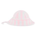 Baby Girls Pink & White Striped Hat, 1, hi-res