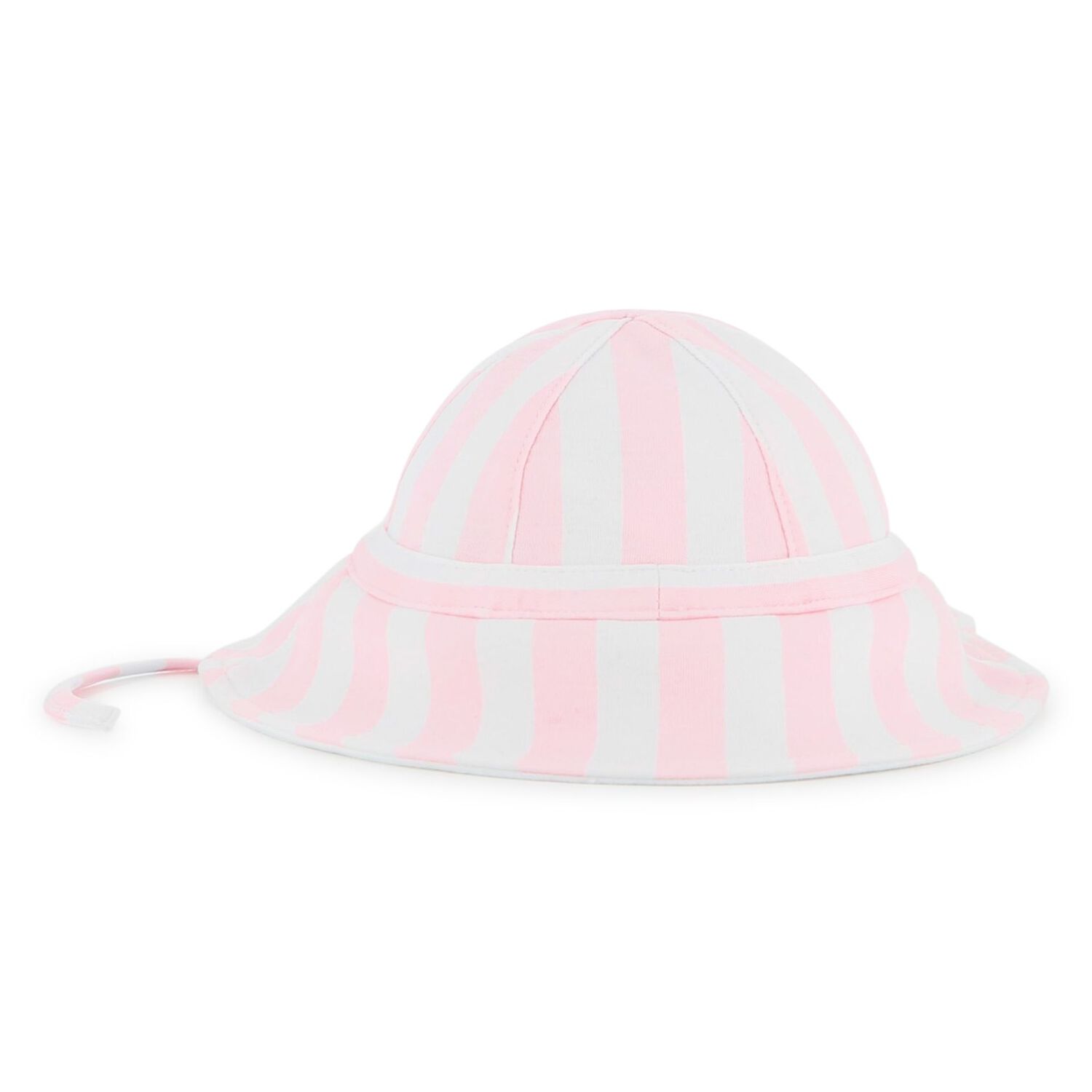 Baby Girls Pink & White Striped Hat, 1, hi-res