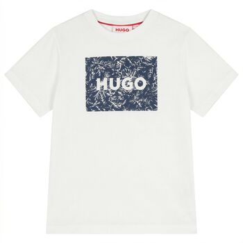 تيشيرت بالشعار تصميم ميني مي باللون الأبيض للأولاد