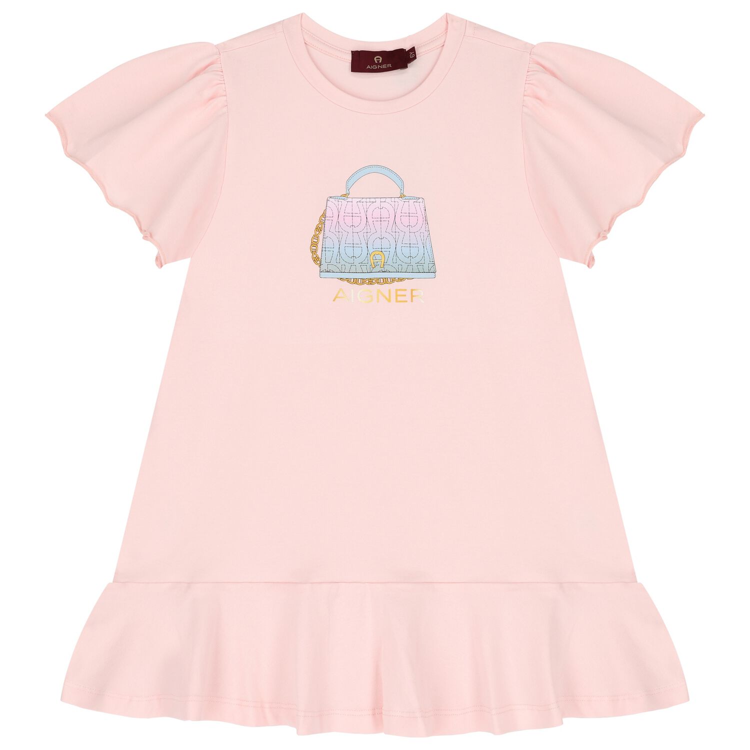 Girls Pink Bag Dress, 2, hi-res