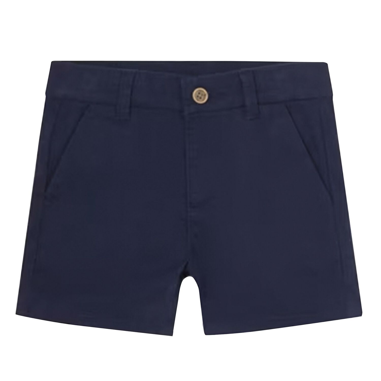 Younger Boys Navy Blue Chino Shorts, 4, hi-res