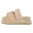 Girls Pink & Beige Logo Sliders, 1, hi-res