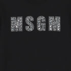 فستان سويت شيرت بالشعار مطرز باللون الاسود, 1, hi-res