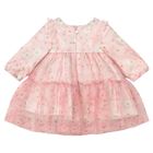 Baby Girls Pink Floral Tulle Dress, 2, hi-res
