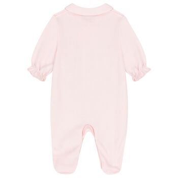 Baby Girls Pink Swan Babygrow