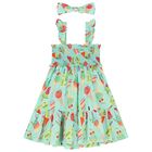 طقم فستان بنات بطبعة آيس كريم باللون الأخضر, 1, hi-res